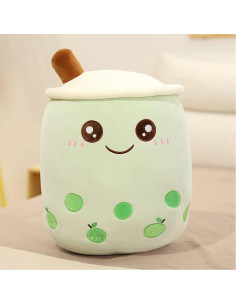 Almohada de Peluche Boba VHYHCY Verde 34.8 cm Suave Kawaii 2