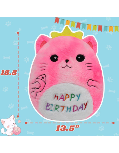 Almohada de Gato Rosa AmyToo 39 cm Suave y Lavable Almohada de Gato Rosa AmyToo 39 cm Suave y Lavable