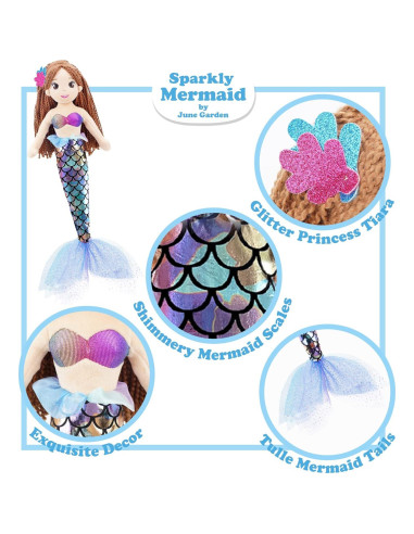 Muñeca de Sirena Tifara 45.7cm Jardín de Junio Peluche