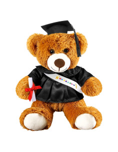 Oso de Graduación 2025 Foilswirl Toga y Gorro 22,86 cm