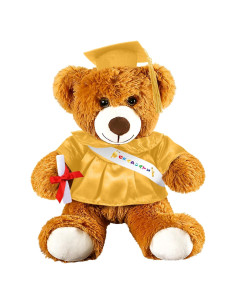 Oso de Graduación 2025 Foilswirl Toga y Gorro 22,86 cm
