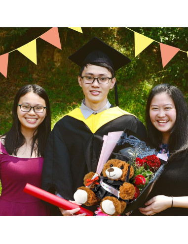 Oso de Graduación 2025 Foilswirl Toga y Gorro 22,86 cm