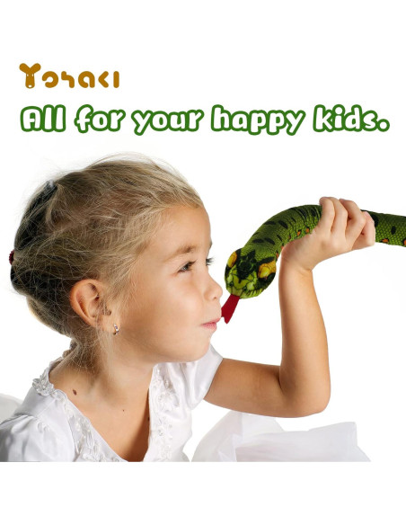 Juguete de Peluche Serpiente YOHAKI 149 cm Verde Realista