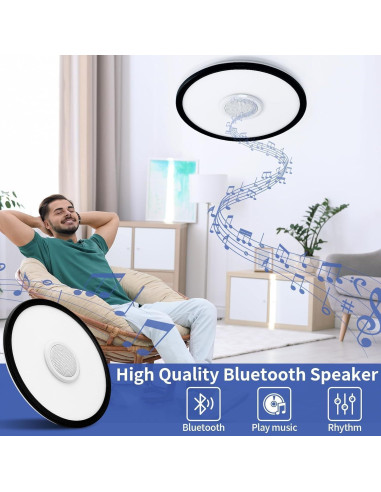 Luz de Techo LED RGB UprizeP 24W con Altavoz Bluetooth