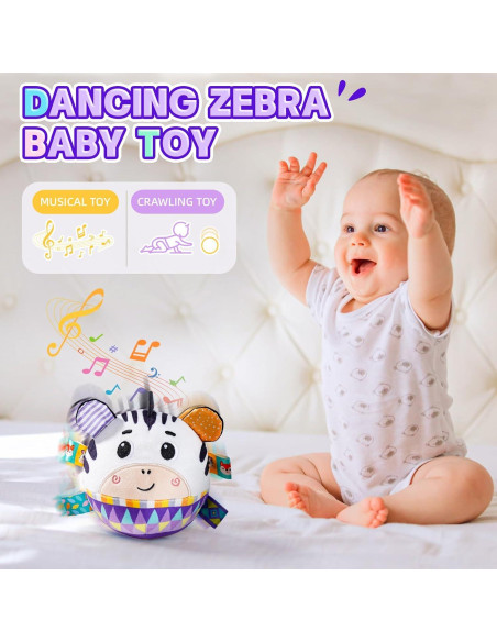 Juguete Musical de Bebé Koty Cebra Púrpura Interactivo