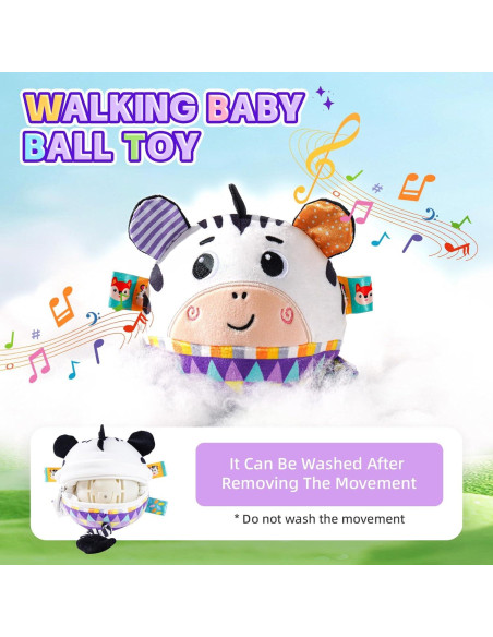 Juguete Musical de Bebé Koty Cebra Púrpura Interactivo