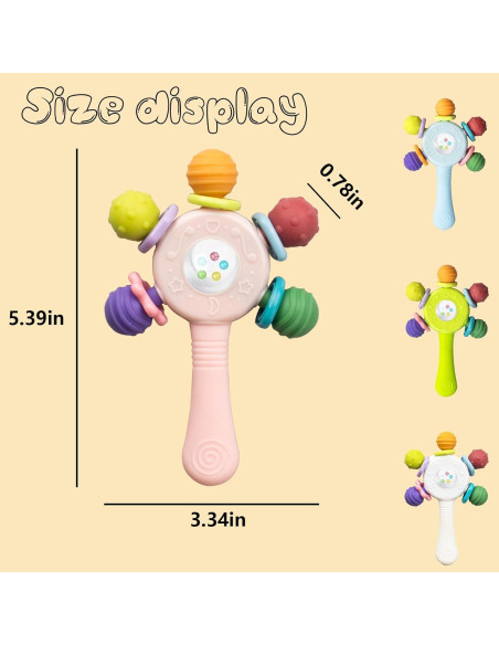 Juguetes de Dentición Sensorial para Bebés 2PCS - Libre de BPA Juguetes de Dentición Sensorial para Bebés 2PCS - Libre de BPA