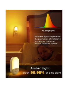 Luz Nocturna Ámbar LOHAS 0.6W LED Sensor Automático 2