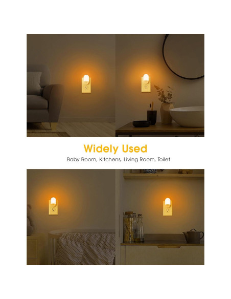 Luz Nocturna Ámbar LOHAS 0.6W LED Sensor Automático Luz Nocturna Ámbar LOHAS 0.6W LED Sensor Automático