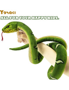 Juguete de Peluche Serpiente YOHAKI 134 cm Verde Suave 2