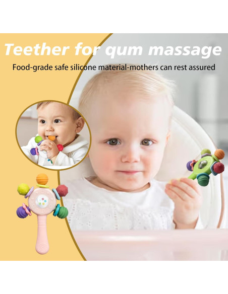 Juguetes de Dentición Sensorial para Bebés 2PCS - Libre de BPA Juguetes de Dentición Sensorial para Bebés 2PCS - Libre de BPA