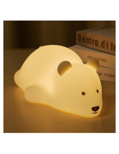 Lámpara Nocturna Kawaii Oso Polar Minetom 7 Colores