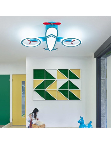 Luz de Techo LED YUDINGKEJI Aviación Azul 68W Control Remoto
