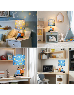 Lámpara de Mesa para Niños Hamucd Azul 42cm LED Incluida 2