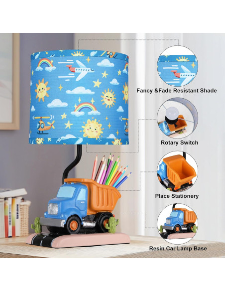 Lámpara de Mesa para Niños Hamucd Azul 42cm LED Incluida Lámpara de Mesa para Niños Hamucd Azul 42cm LED Incluida