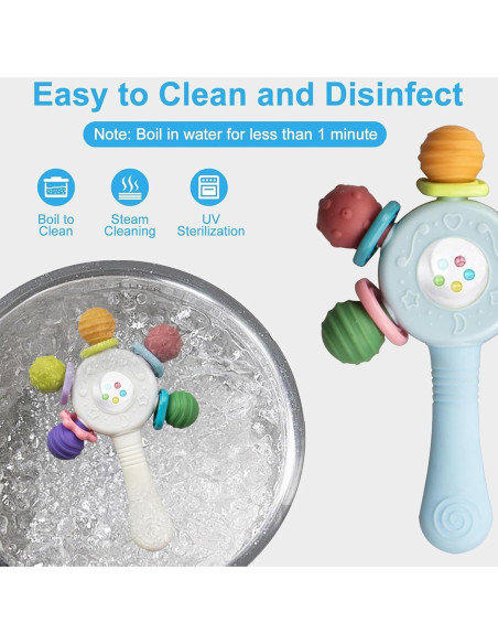 Juguetes de Dentición Sensorial para Bebés 2PCS - Libre de BPA Juguetes de Dentición Sensorial para Bebés 2PCS - Libre de BPA