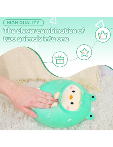 Almohada Peluche Pollo Cocodrilo Alayger 20 cm Suave