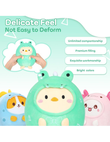 Almohada Peluche Pollo Cocodrilo Alayger 20 cm Suave