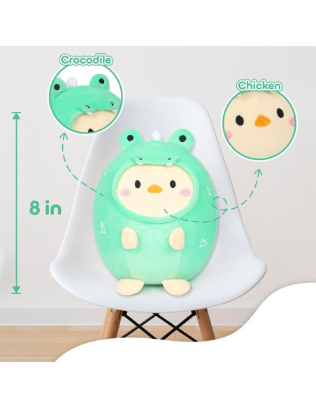 Almohada Peluche Pollo Cocodrilo Alayger 20 cm Suave