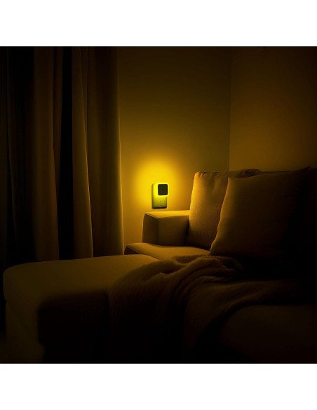 Luz Nocturna Sujeet LED Ámbar 4 Piezas Sensor Crepúsculo Luz Nocturna Sujeet LED Ámbar 4 Piezas Sensor Crepúsculo