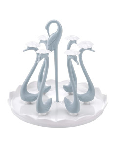 Soporte para Secar Tazas Cyrank Cisne Azul 6 Cabezas