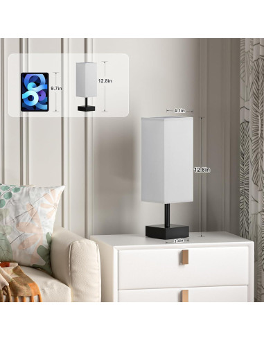 Lámpara de Mesa Aooshine Gris Minimalista 33.6 cm