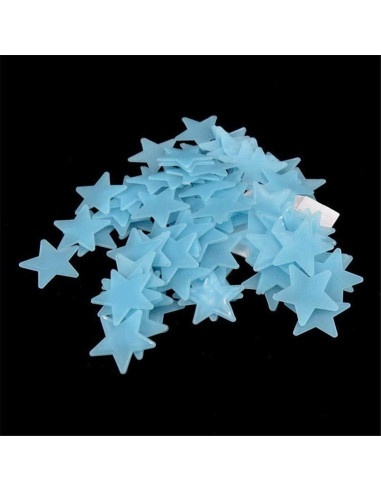 100 Pegatinas Estrellas 3D Brillantes Senlinlv Azul