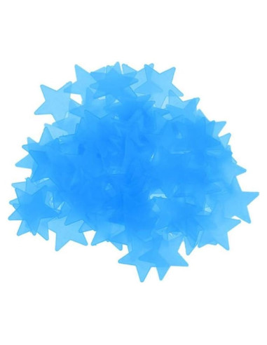 100 Pegatinas Estrellas 3D Brillantes Senlinlv Azul