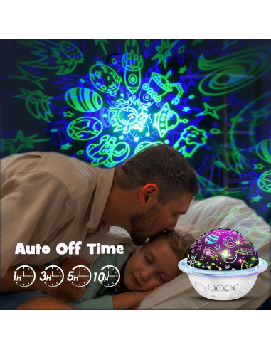 Lámpara Proyector DEVRNEZ 4 en 1 Luz Nocturna Infantil