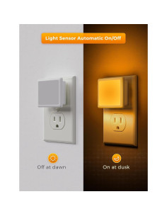 Luz Nocturna LED LOHAS 6-Pack Sensor Crepúsculo 1800K 2