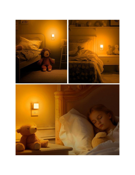 Luz Nocturna LED LOHAS 6-Pack Sensor Crepúsculo 1800K