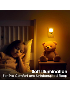 Luz Nocturna LED Briignite Ámbar 2 Paquete con Sensor 2