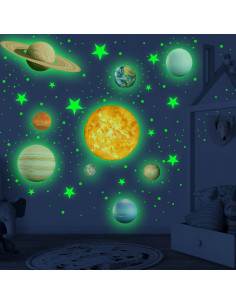 Stickers de Estrellas Brillantes Robmoda - Sistema Solar 2
