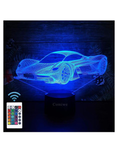 Lámpara Nocturna 3D Coche Deportivo KOLITEE 16 Colores