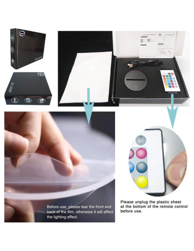 Lámpara Nocturna 3D Coche Deportivo KOLITEE 16 Colores