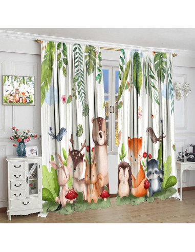 Cortinas Trelemek Animales del Bosque 139.7x160.02 cm