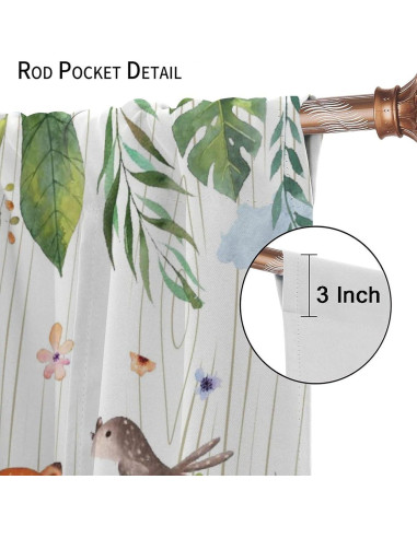 Cortinas Trelemek Animales del Bosque 139.7x160.02 cm