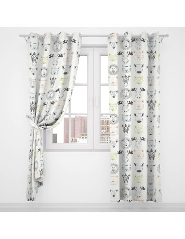 Cortinas de Animales del Bosque Trelemek 2 Paneles 53x160cm