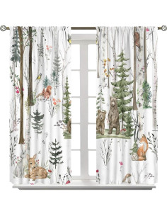 Cortinas Opacas Trelemek Animales del Bosque 2 Paneles 213 cm 2