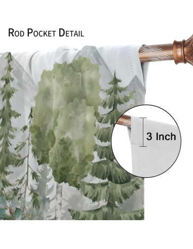 Cortinas Animales del Bosque Trelemek 2 Paneles 63x53 cm