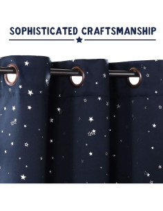 Cortinas Blackout PrinceDeco 2 Paneles Estrellas 52x137cm 2