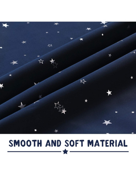 Cortinas Blackout PrinceDeco 2 Paneles Estrellas 52x137cm