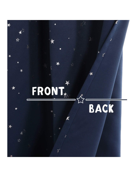 Cortinas Blackout PrinceDeco 2 Paneles Estrellas 52x137cm
