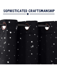 Cortinas Blackout PrinceDeco 2 Paneles Estrellas 1,2 kg 2
