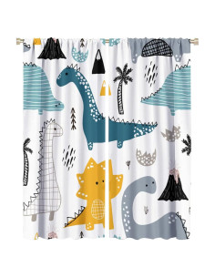 Cortina Opaca Dinosaurio Kurtect 2 Paneles 53x137 cm