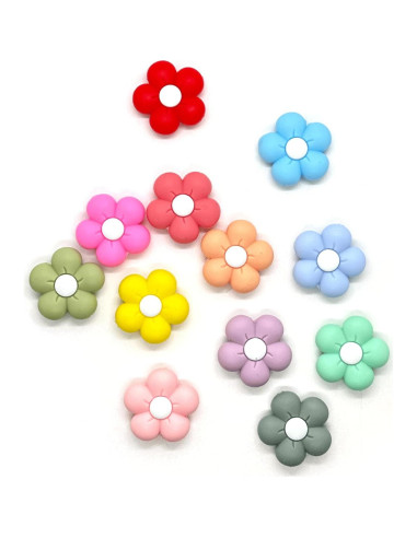 12 Perlas de Silicona Flores Margarita HIZEMLK para Manualidades