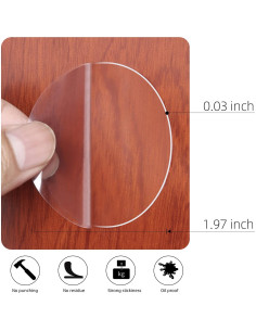 25 Almohadillas Adhesivas Doble Cara COUMENO 50mm Reutilizables 2