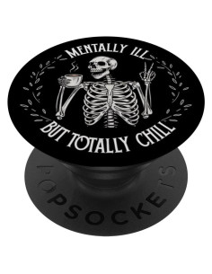 PopGrip Adhesivo PopSockets Esqueleto Humorístico Negro