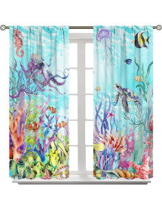 Cortinas Blackout AAVEUP Animales Marinos 53x114 cm 2