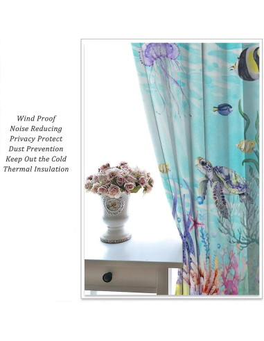 Cortinas Blackout AAVEUP Animales Marinos 91x160 cm